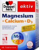 Doppelherz Magnesium + Calcium + D3 Tabletten, 40 er