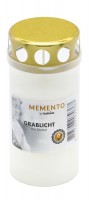 Grablicht Brenner mit Deckel Weiß, 3 Tage