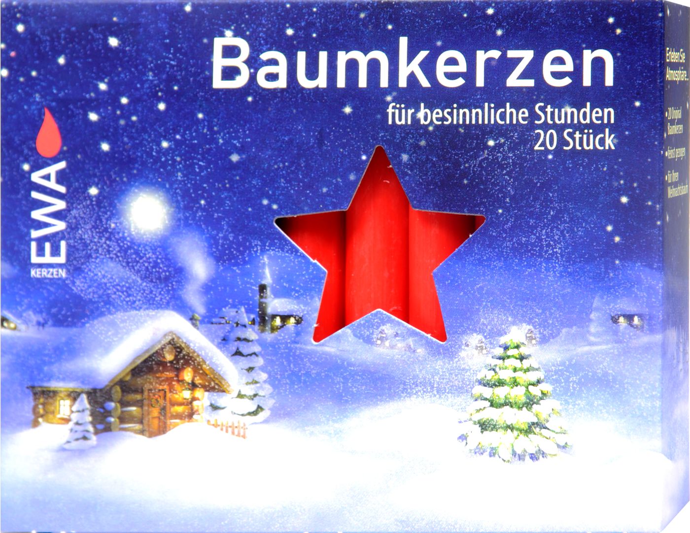 Baumkerzen Rot, 20 / 250