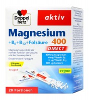 Doppelherz Magnesium + B6 + B12 Direct, 20 er