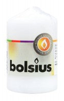 Bolsius Stumpenkerze weiß, 80 x 48 mm
