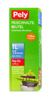 Pely Frischhaltebeutel mit Sicherheitsverschluss 1 Liter, 15 er