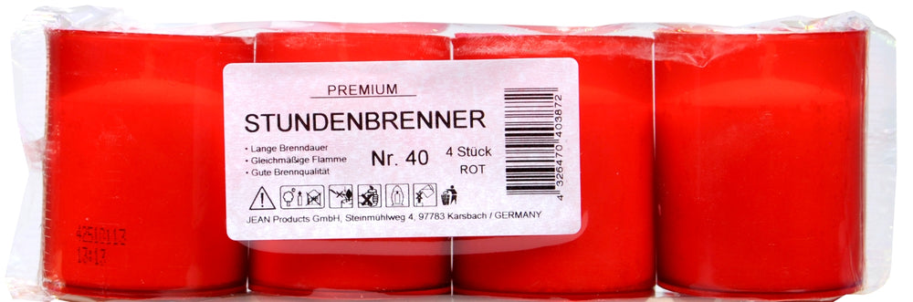Grablicht Brenner 4 Stück, 40 Stunden