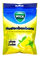 Wick Zitrone mit kühlendem Menthol Beutel ohne Zucker, 72 g
