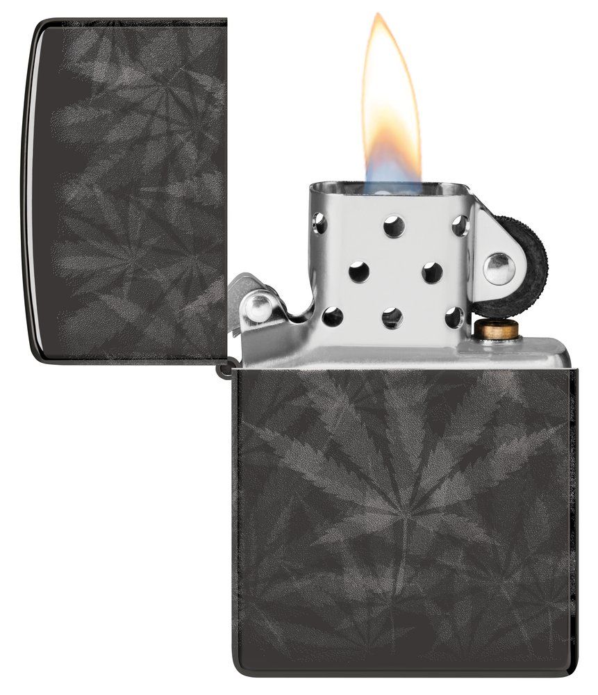 Zippo Feuerzeug "Grey Cannabis Leafs" 