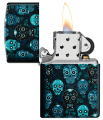 Zippo Feuerzeug "Blue Skulls" 