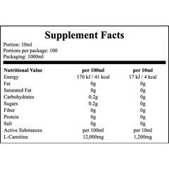 Carni 120000mg Liquid - 1000ml - Raspberry