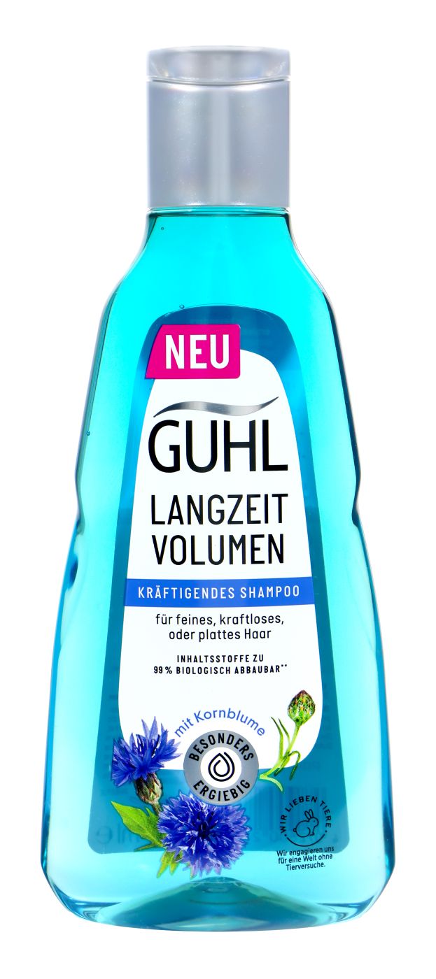 Guhl Shampoo Langzeit Volumen mit Kornblume, 250 ml