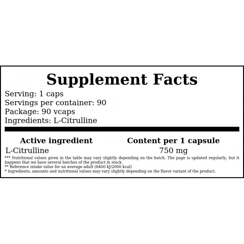 L-Citrulline - 90vcaps.
