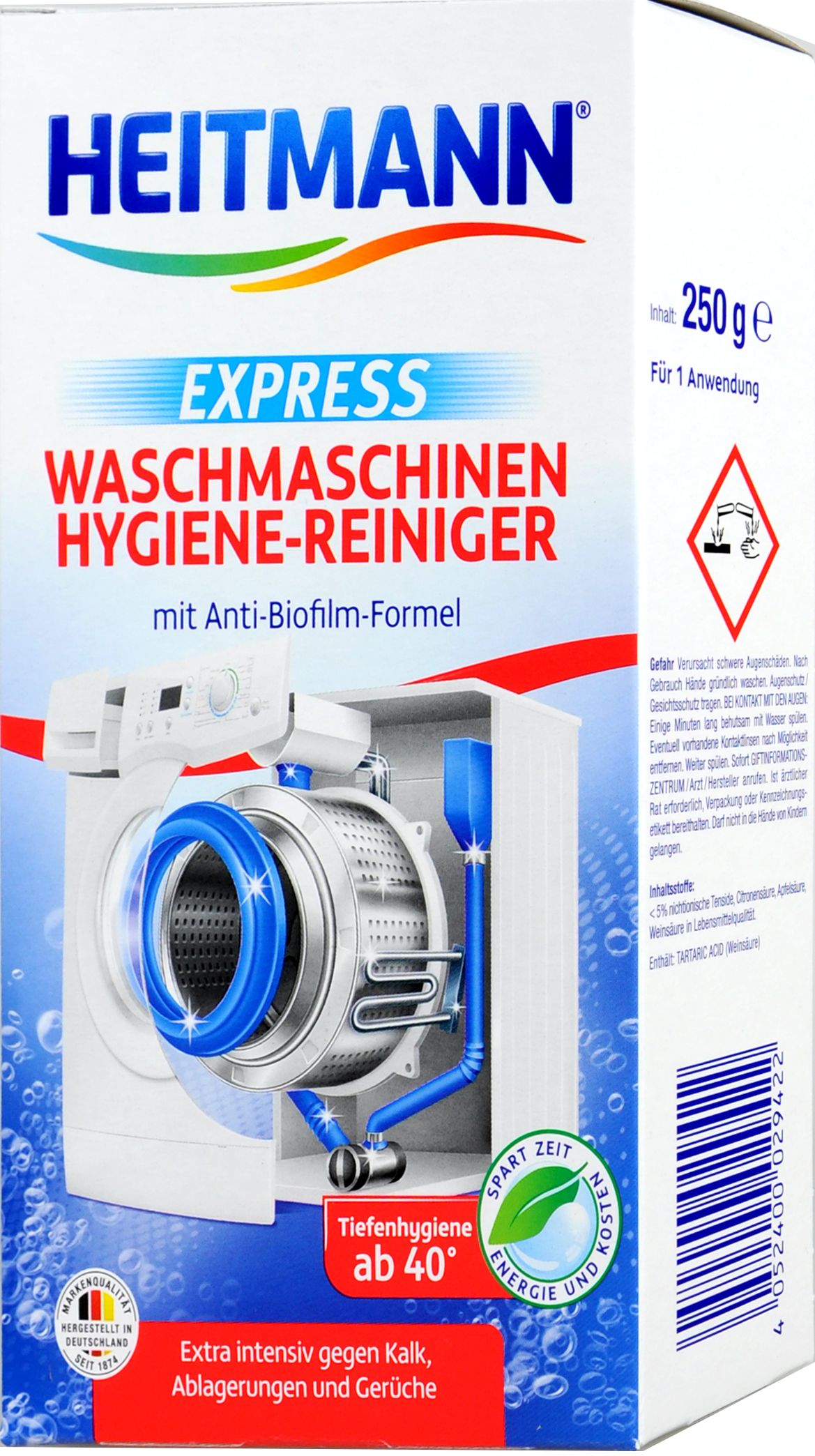 Heitmann Express Waschmaschinen Hygienereiniger, 250 g