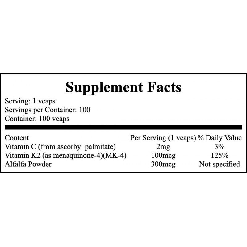 Vitamin K-2 - 100MCG - 100vcaps