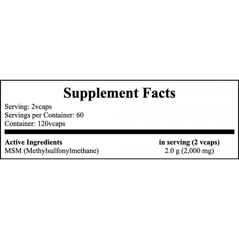 MSM 1000mg - 120 vcaps