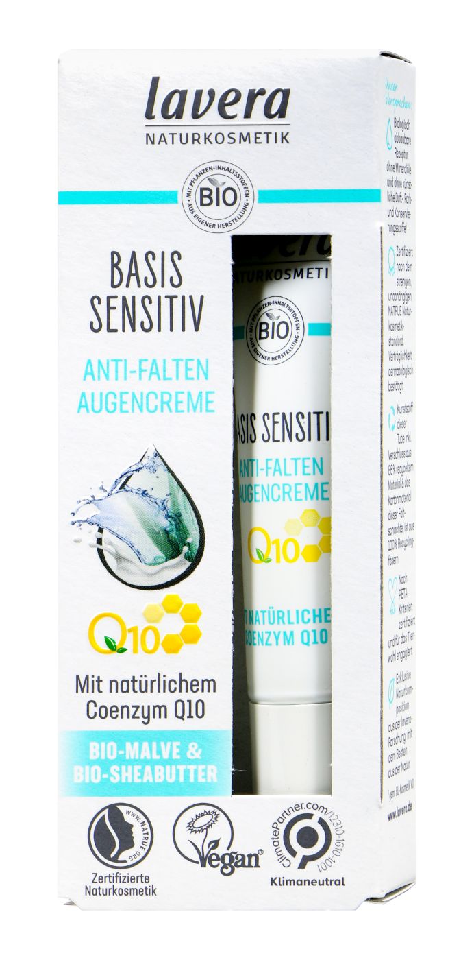 Lavera Anti Falten Augencreme mit natürlichem Coenzym Q10, 15 ml