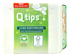 Q-Tips Baby Wattestäbchen mit Papierschaft, 64 er