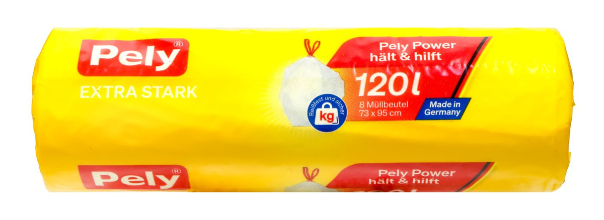Pely Zugband-Beutel Extra Stark 120 Liter, 8 er