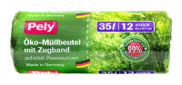 Pely Öko-Müllbeutel mit Zugband 35 Liter, 12 er