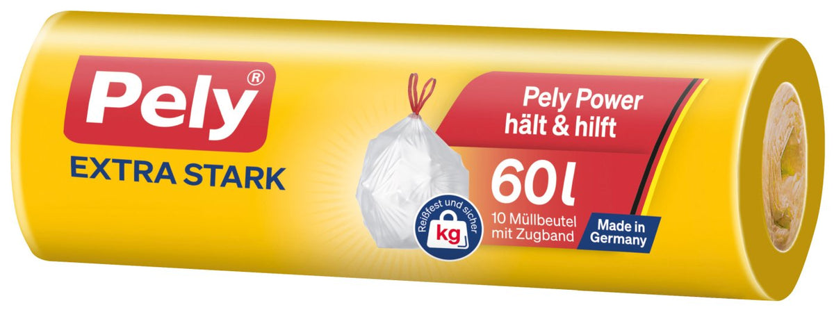 Pely Zugband-Beutel Extra Stark 60 Liter, 10 er