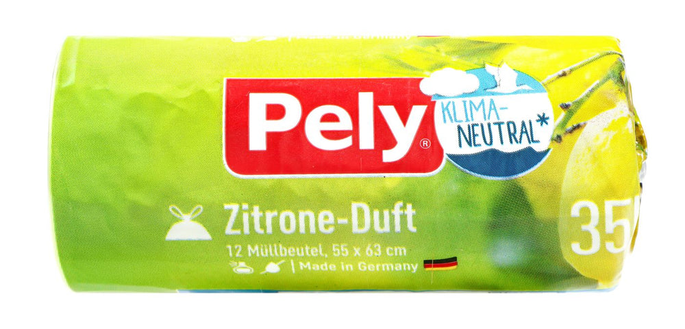 Pely Zugband-Beutel Zitronen-Duft 35 Liter, 12 er