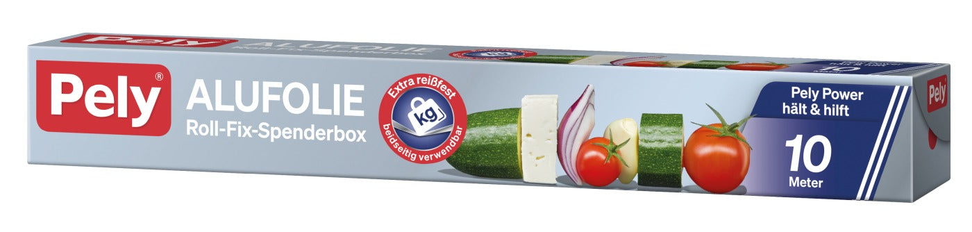 Pely Aluminiumfolie Roll-Fix-Spenderbox, 10 m