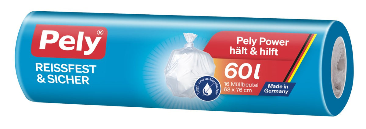 Pely Müllbeutel 60 Liter, 16 er