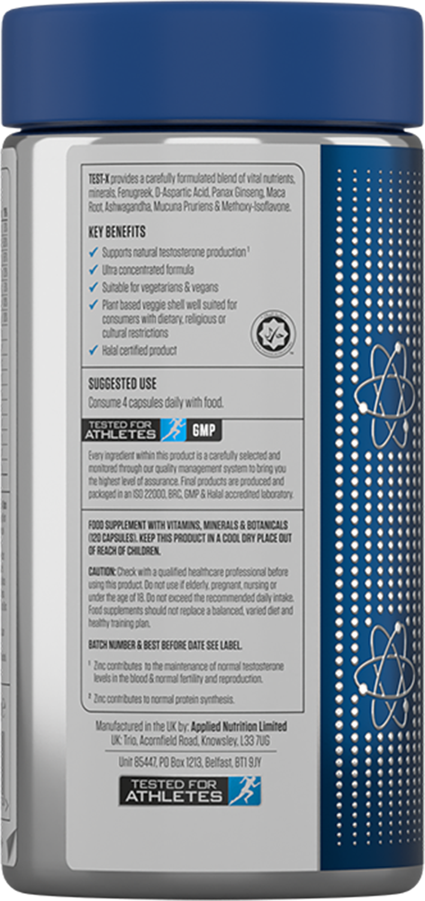 Applied Nutrition Test-X - 120 caps