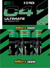 C4 Ultimate Shot - 12 x 60 ml - Millions Green Apple