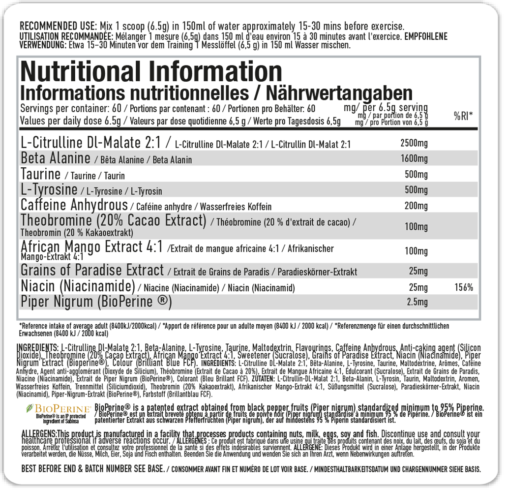 PER4M Energy Pre-workout - 390 g