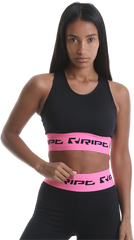 RIPT RCLTOP717 Ladies Crop Top Branded - Pink