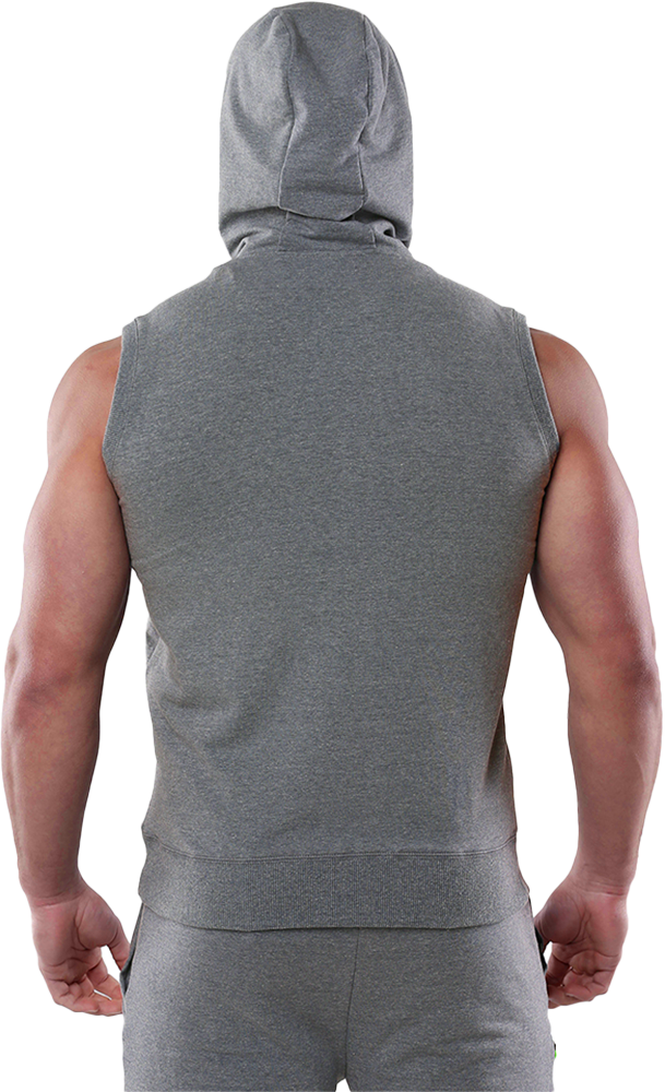 RIPT RCSWT704 Mens SL Techline Sleeve Hoodie - Grey Marl