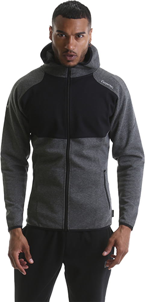 RIPT RCSWT709 Mens Hooded Zip Thru - Grey Marl
