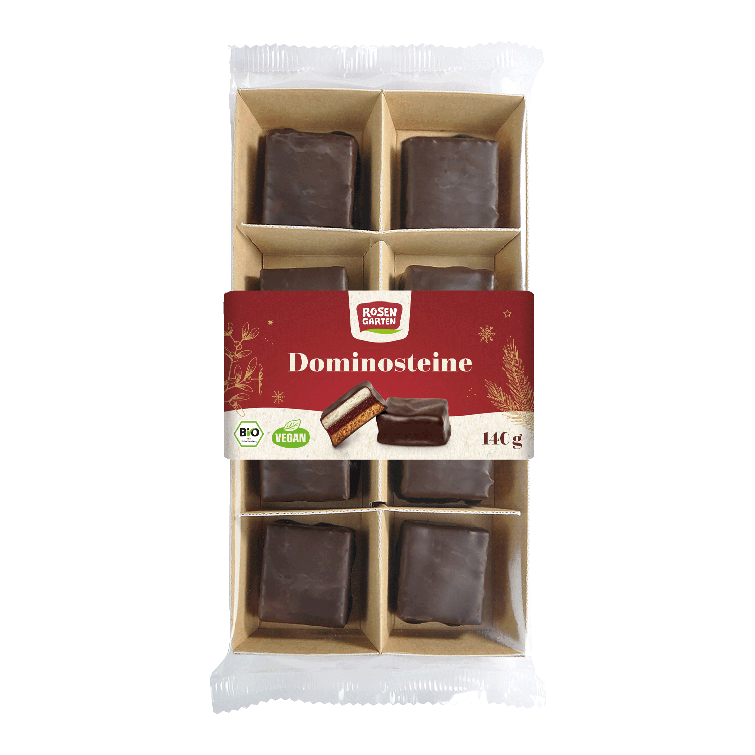 Zartbitter Dominosteine