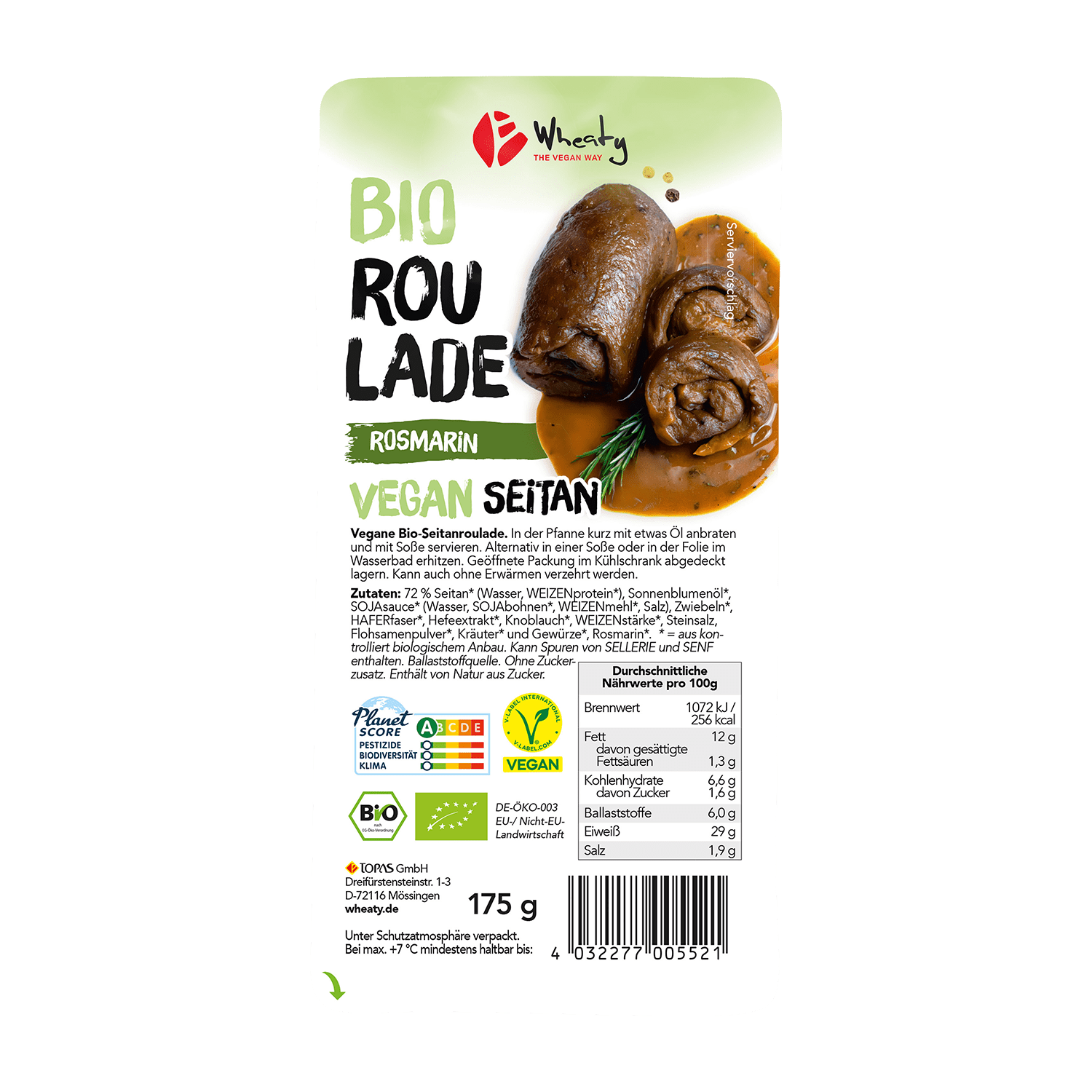 Vegane Rosmarin Roulade