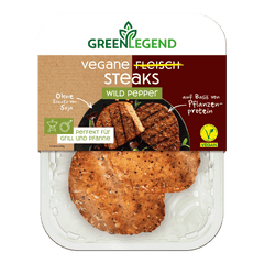Green Legend Vegane Fleisch Steaks Wild Pepper