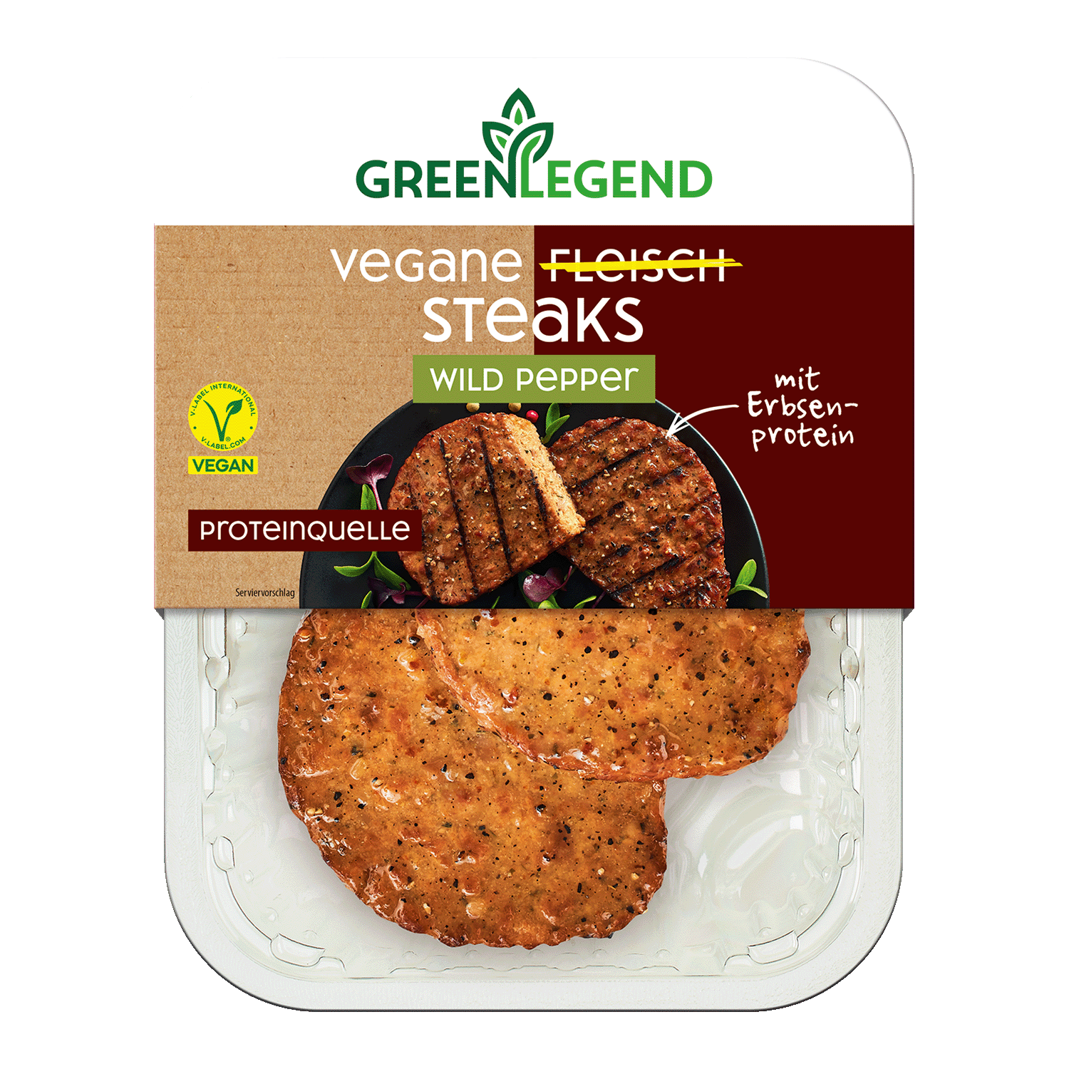 Vegane Fleisch Steaks Wild Pepper
