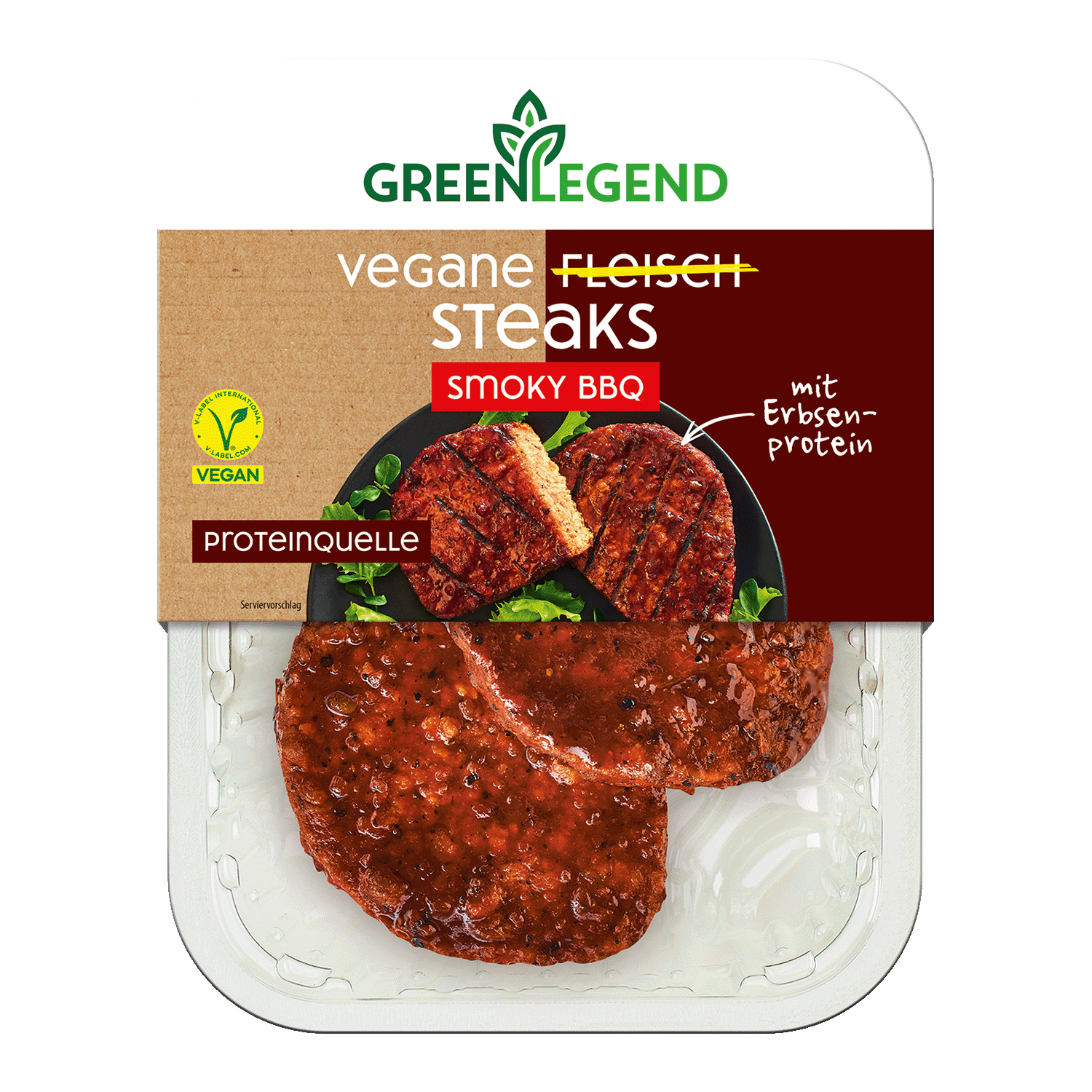 Vegane Fleisch Steaks Smoky BBQ