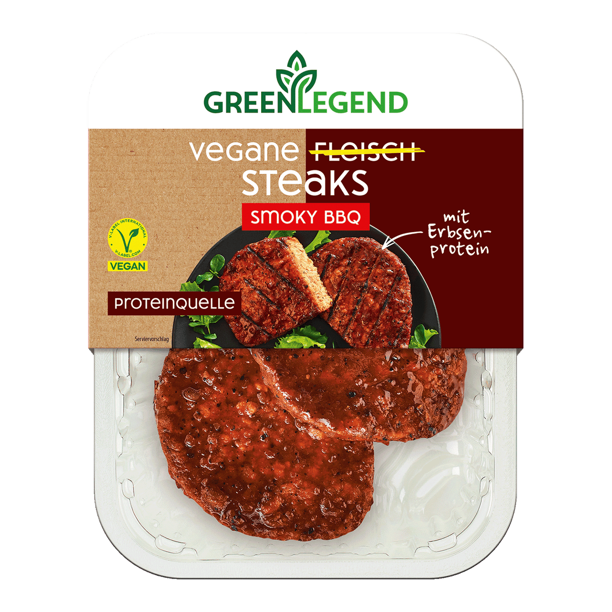 Vegane Fleisch Steaks Smoky BBQ