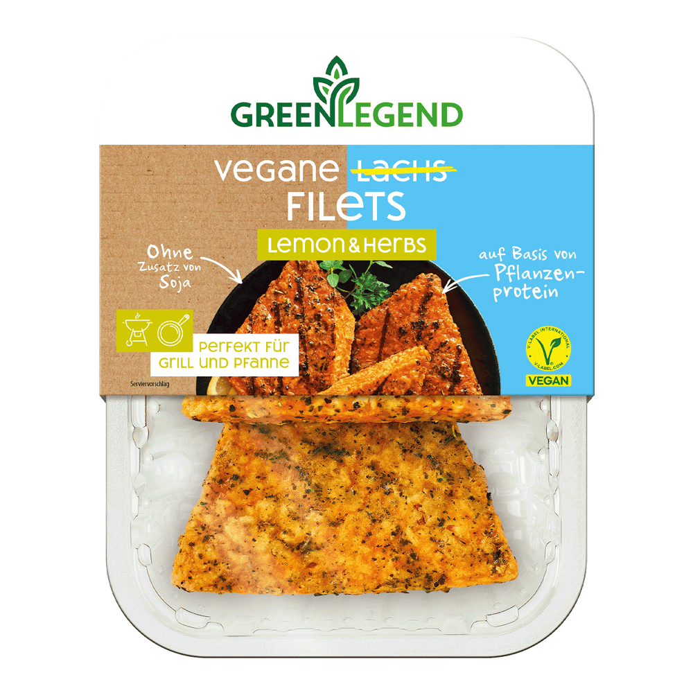 Green Legend Vegane Lachs Filets Lemon & Herbs
