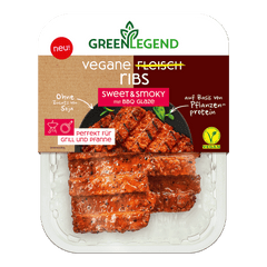 Vegane Fleisch Ribs Sweet & Smoky mit Bbq Glaze