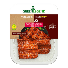 Vegane Fleisch Ribs Sweet & Smoky mit Bbq Glaze