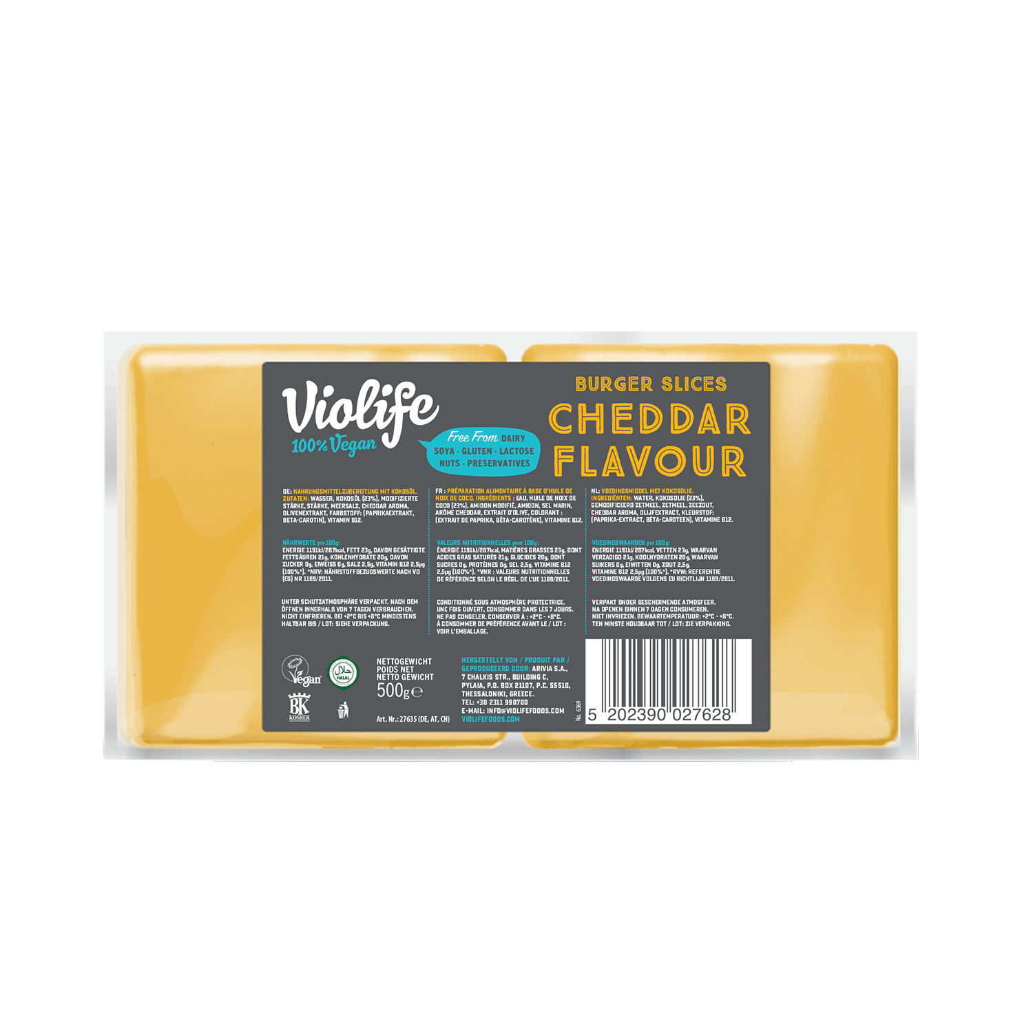 Scheiben Cheddar Geschmack