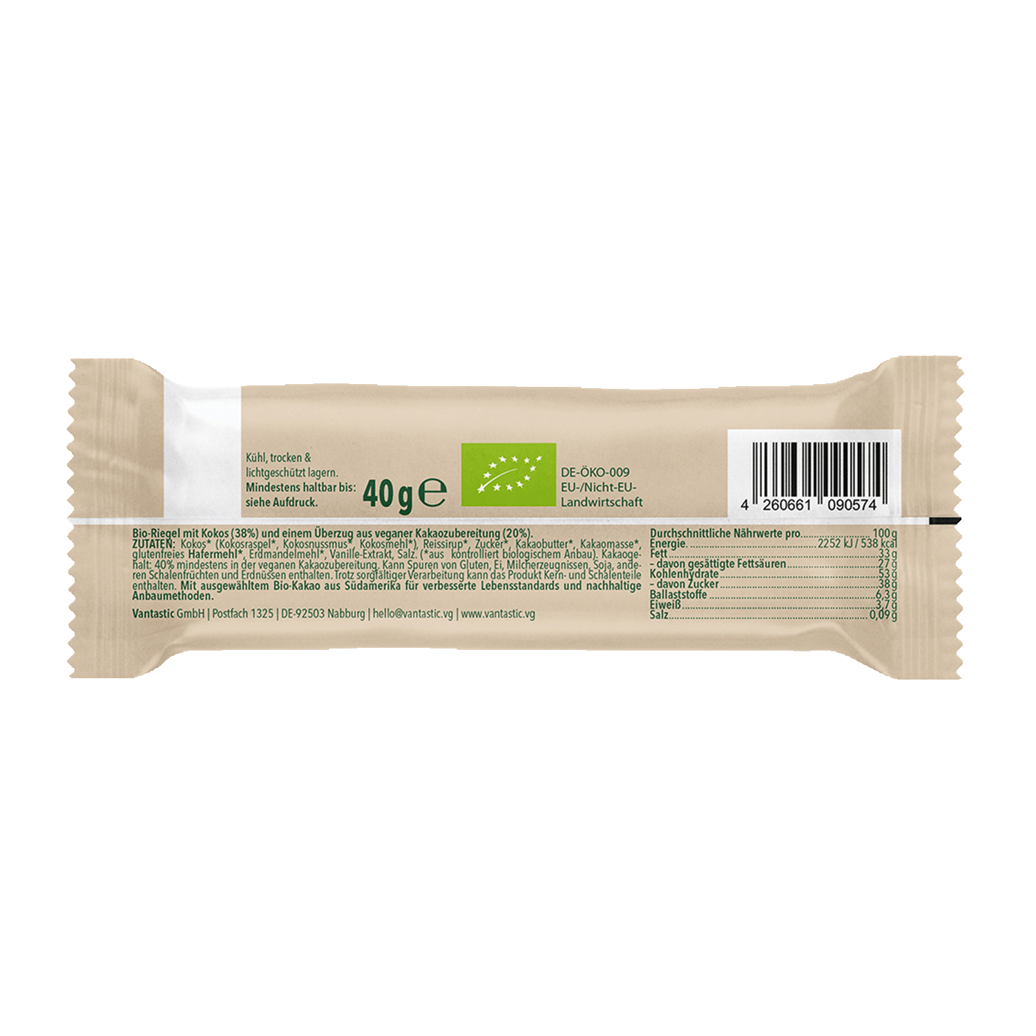 Vantastic Coconut Choc Bar