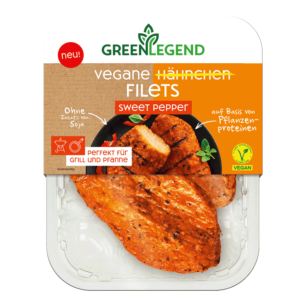 Green Legend Vegane Hähnchen Filets Sweet Pepper