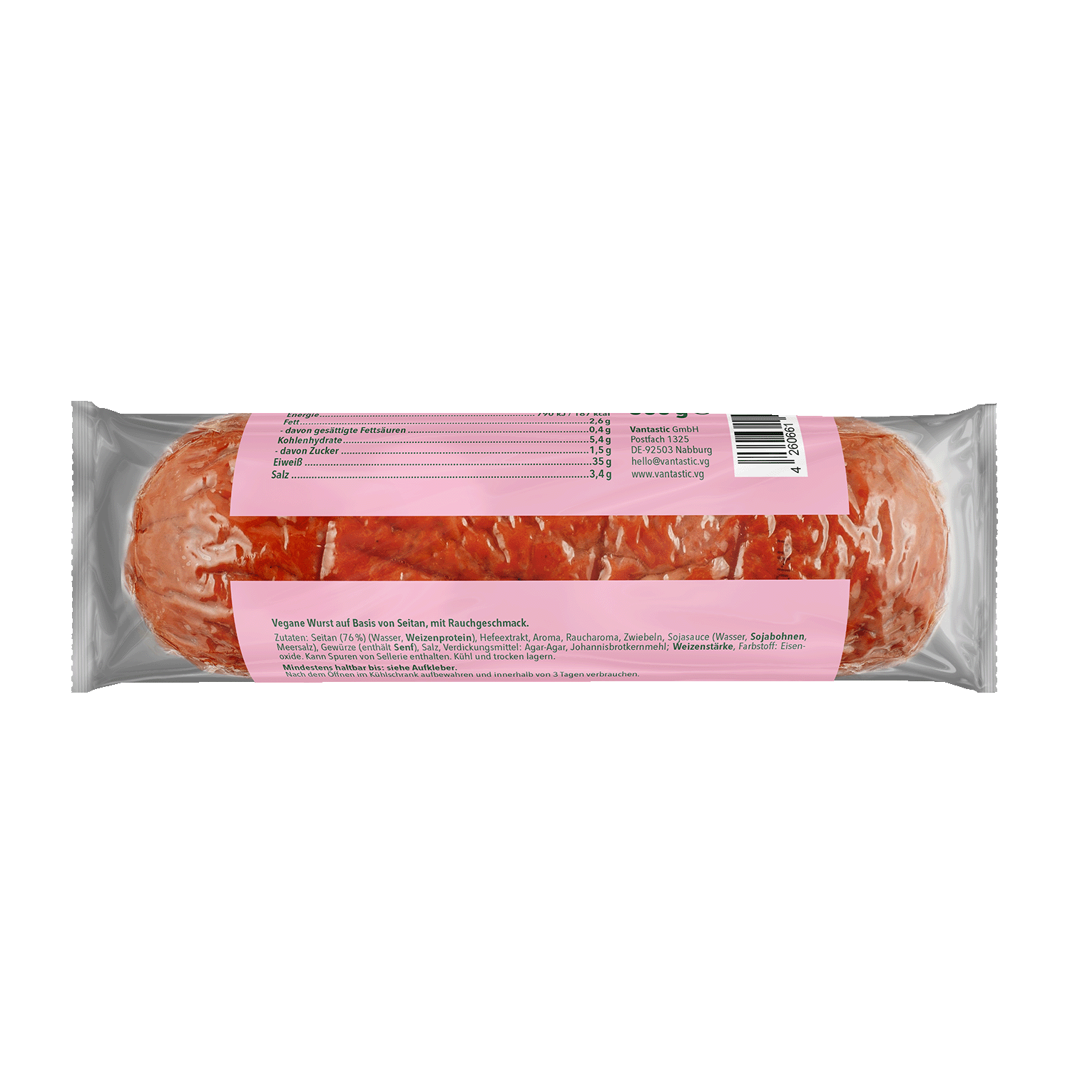 Smoky Seitan Sausage for Slicing
