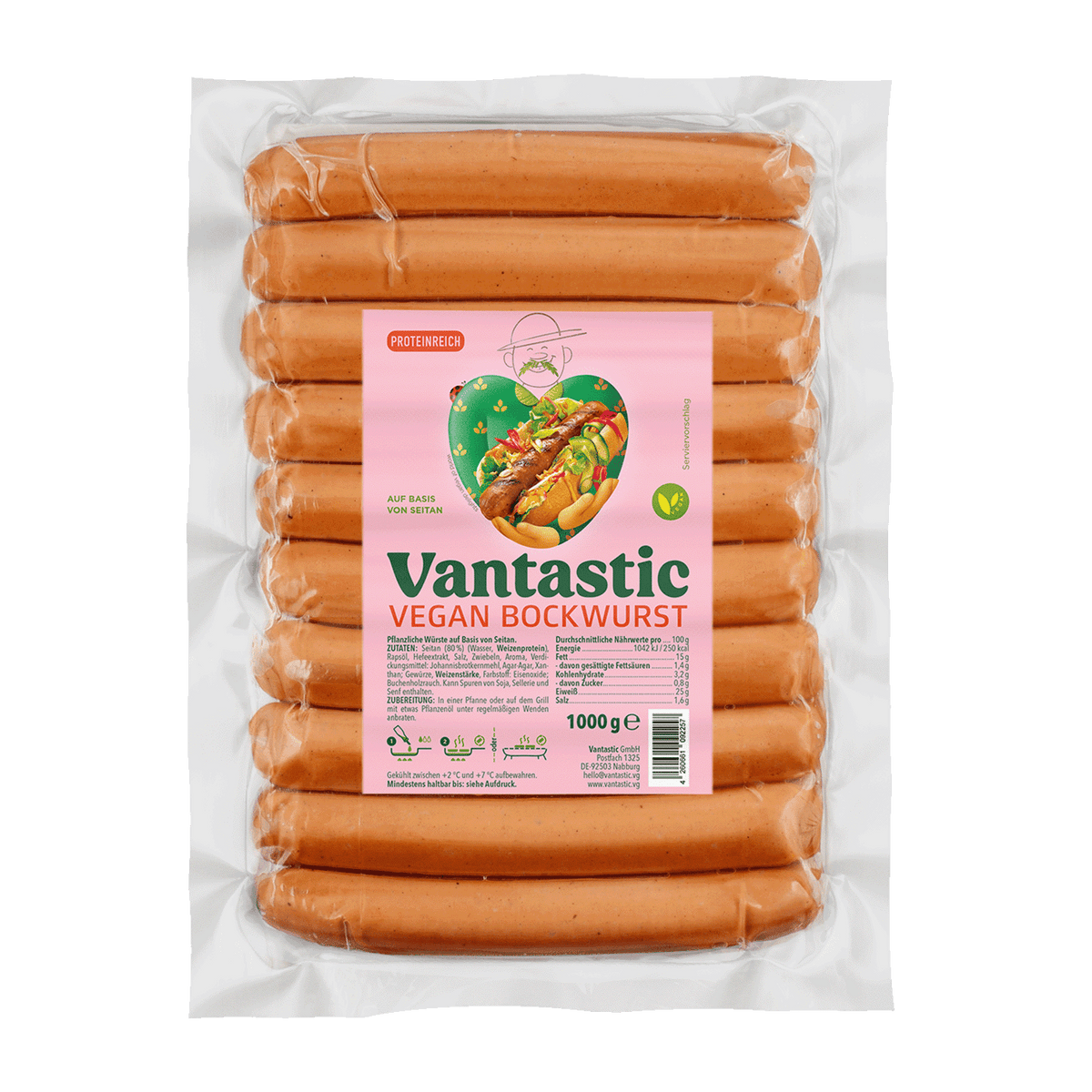 Vegan Bockwurst Großpack, 1kg