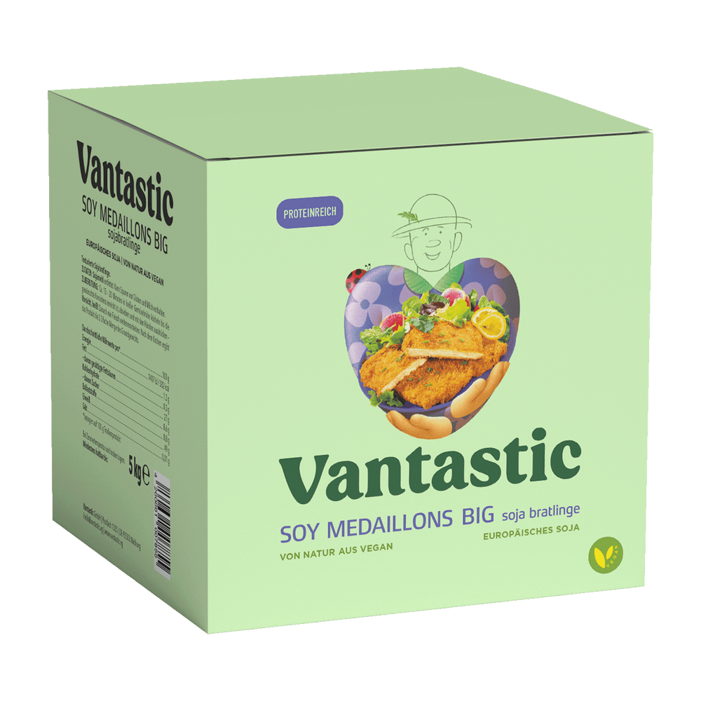 Soy Medaillons Big (Vorratskarton), Soja Bratlinge