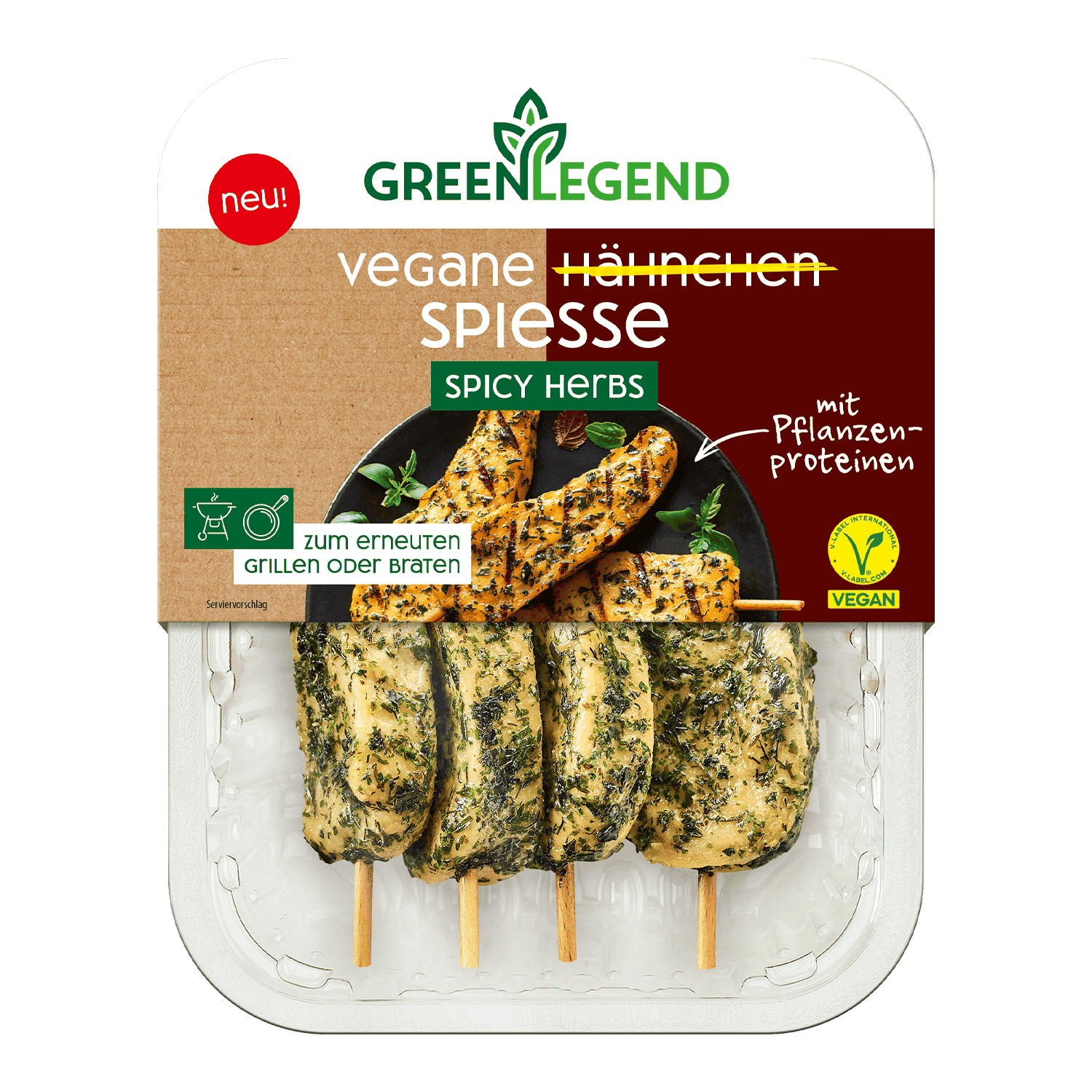 VEGANE HÄHNCHEN SPIESSE Spicy Herbs