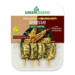 Vegane Hähnchen Spiesse Spicy Herbs