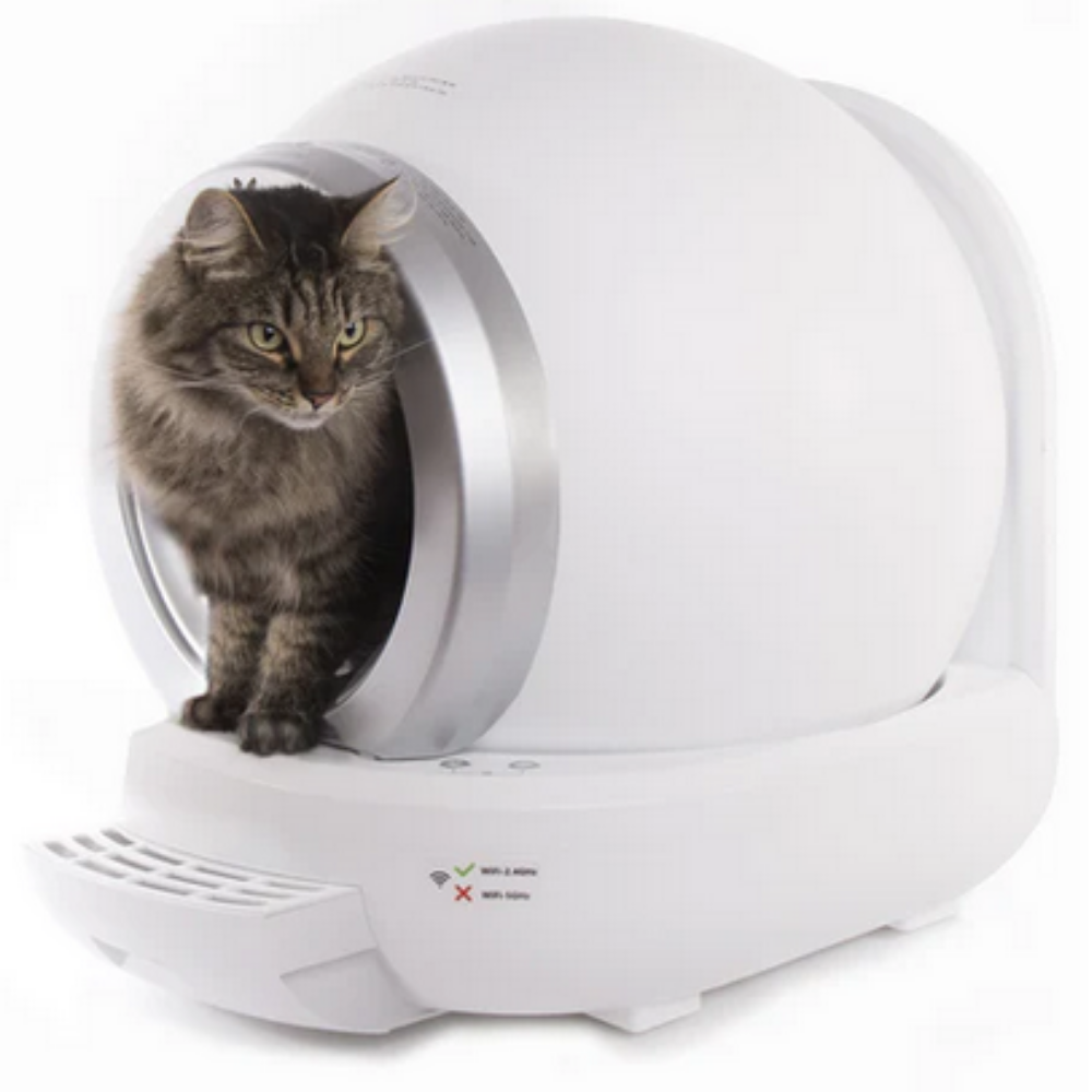 Selbstreinigende automatische Katzentoilette (inkl. Katzensand & 4× Katzenfutter)