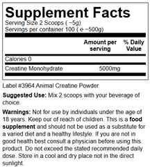 Animal Creatine Powder - 500 g