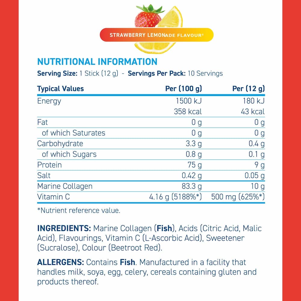 Applied Nutrition Marine Collagen Sticks - 10 x 12 g